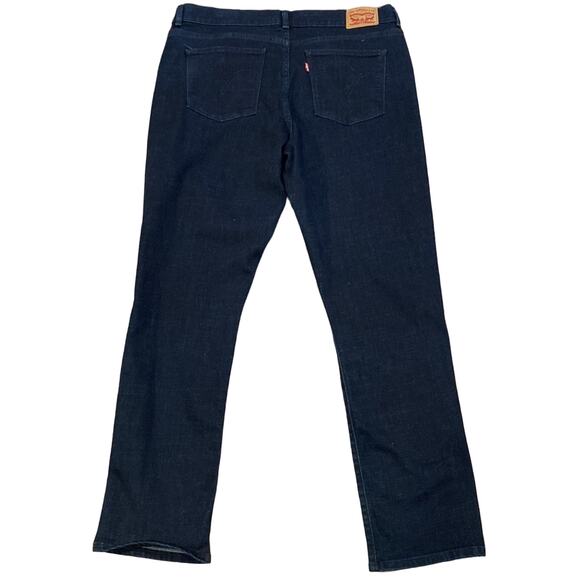 LEVI'S Super Chic Dark Wash Classic Straight Leg Jeans Size 16 - Picture 3 of 11